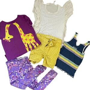 Gap Kids Justice Girls Clothing Lot Size 5 6 Purple Yellow Shorts Leggings Tops